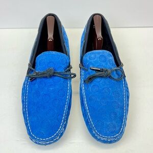 UGG Shoes Blue Suede Slip-On Loafers Men’s US Size 11 Euro 44.5 ( 1094650 )